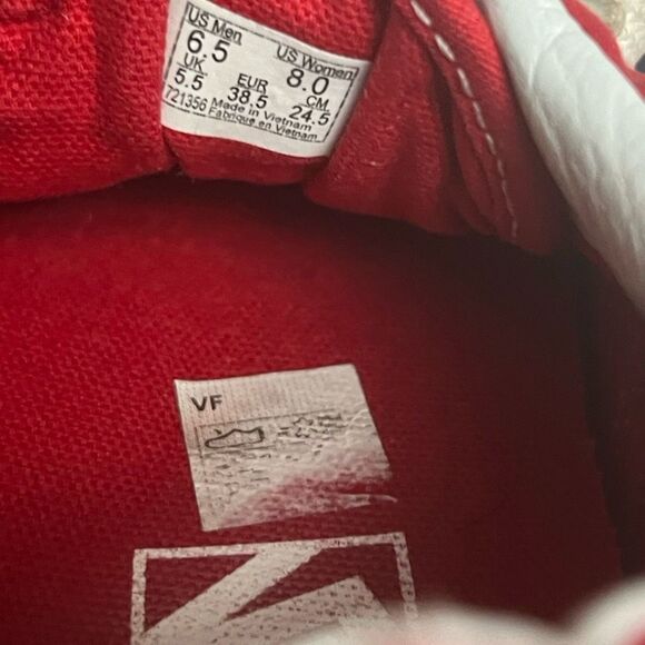 Vans VOTF Old Skool Red Unisex Shoes Mens: 6.5 Women: 8 - Picture 6 of 9